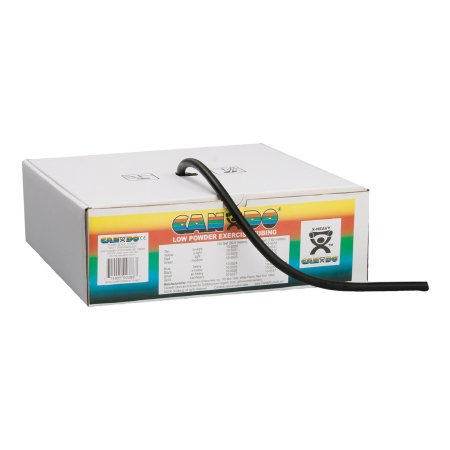 Exercise Resistance Tubing CanDo Low Powder Black 100 Foot Length X-Heavy Resistance