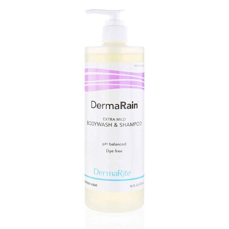 Shampoo and Body Wash DermaRain Pump Bottle Scented