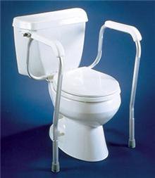 Toilet Safety Rail AliMed White Aluminum