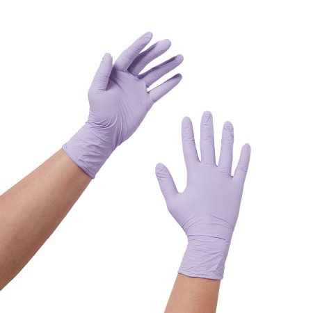 Exam Glove Halyard Lavender X-Large NonSterile Nitrile Standard Cuff Length Textured Fingertips Lavender Not Rated