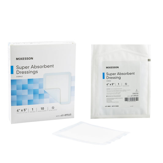 McKesson Super Absorbent Dressing 4 x 5 Inch – Rectangle