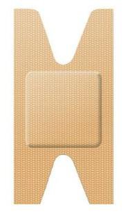 Adhesive Strip American White Cross Assorted Sizes Fabric Rectangle, Square, Knuckle, 4-Wing Tan Sterile