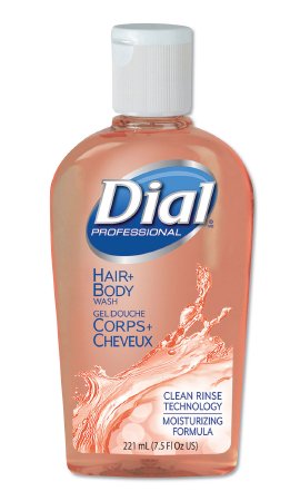 Shampoo and Body Wash Dial Professional 7.5 oz. Flip Top Bottle Peach Scent