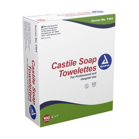 Castile Soap Towelette Dynarex Individual Packet Scented 100 Count