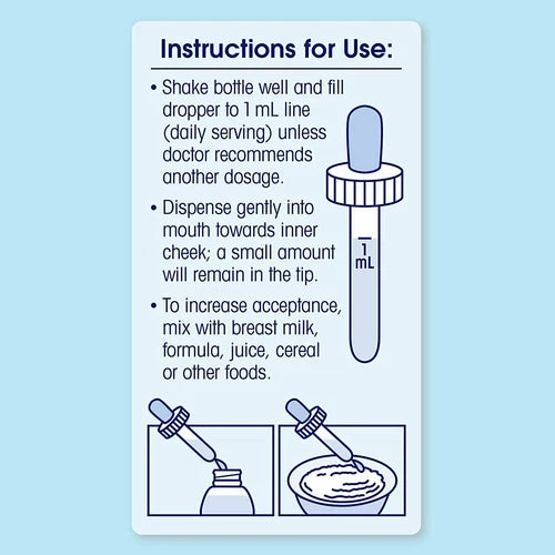 Enfamil Tri-Vi-Sol Pediatric Vitamin A C D Oral Supplement Drops Unflavored 50 mL Bottle