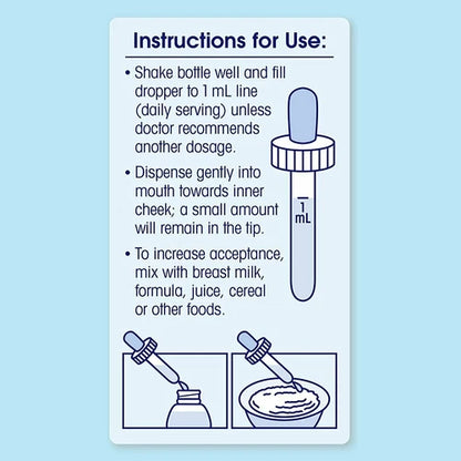 Enfamil Tri-Vi-Sol Pediatric Vitamin A C D Oral Supplement Drops Unflavored 50 mL Bottle
