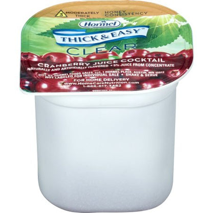 Thickened Beverage Thick & Easy 4 oz. Portion Cup Cranberry Juice Cocktail Flavor Liquid IDDSI Level 2/3