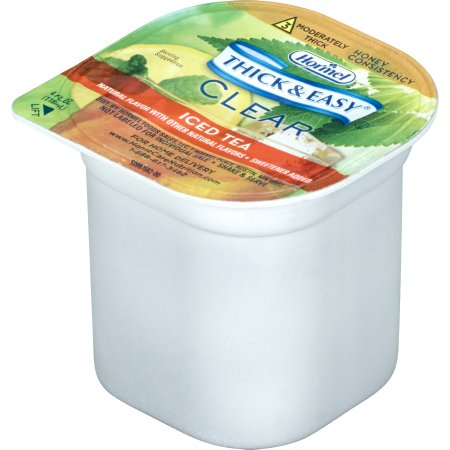 Thickened Beverage Thick & Easy 4 oz. Portion Cup Iced Tea Flavor Liquid IDDSI Level 3 Moderately Thick/Liquidized