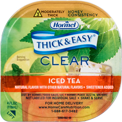 Thick & Easy Iced Tea Thickened Beverage 4 oz Portion Cup IDDSI Level 3 Moderately Thick