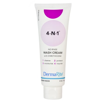 Rinse-Free Body Wash DermaRite 4-N-1 Cream 4 oz. Tube Fresh Scent