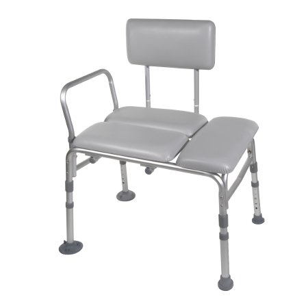 drive Knocked Down Bath Transfer Bench Arm Rail 17-3/4 to 21-3/4 Inch Seat Height 400 lbs. Weight Capacity