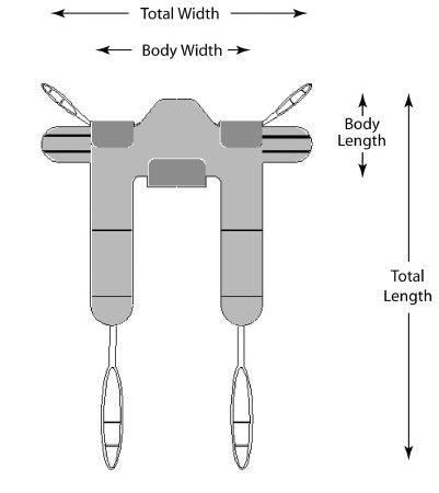 Toileting Sling Lumex Medium 400 lbs. Weight Capacity