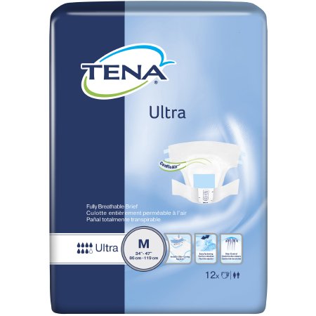 Unisex Adult Incontinence Brief TENA Ultra Medium Disposable Heavy Abs ...