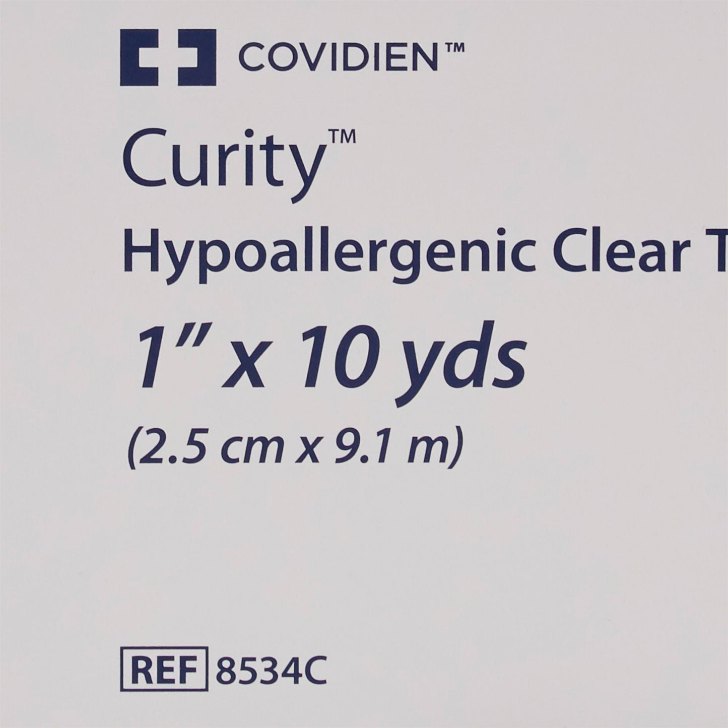 Kendall Hypoallergenic Clear Medical Tape 1 Inch x 10 Yard Transparent Plastic