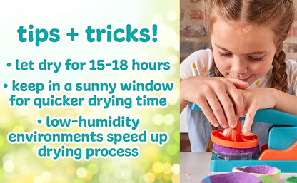 Made By Me! Sand Dough Sculpt & Paint Creations Pottery Kit – Mess-Free Arts & Crafts for Kids Ages 6–9