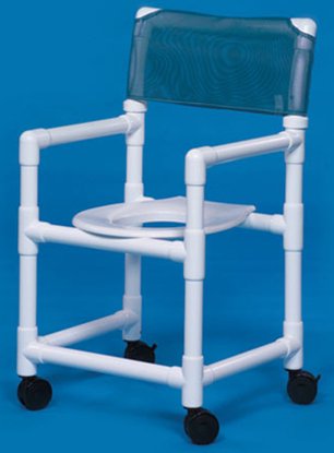 Commode / Shower Chair Standard Fixed Arms PVC