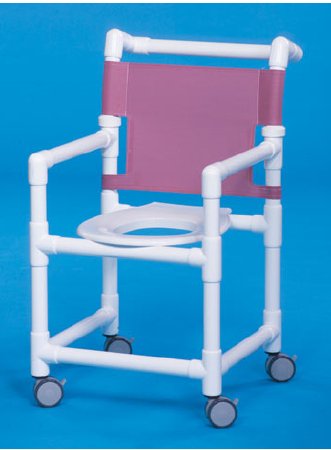 Shower Chair Select Fixed Arms PVC Frame Mesh Backrest