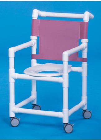 Shower Chair Select Fixed Arms PVC Frame Mesh Backrest