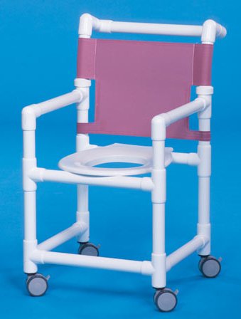 Shower Chair Select Fixed Arms PVC Frame Mesh Backrest