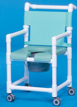 Shower Chair ipu Fixed Arms PVC Frame Mesh Backrest