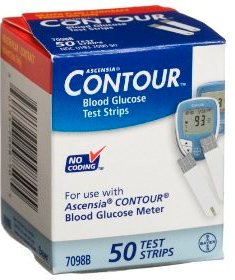 Blood Glucose Test Strips Ascensia Contour 50 Strips per Pack