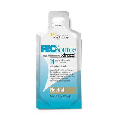 ProSource XtraCal Oral Supplement Neutral Flavor Liquid 1 oz Individual Packet High-Calorie MCT