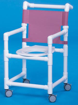 Shower Chair Select Fixed Arms PVC Frame Mesh Backrest