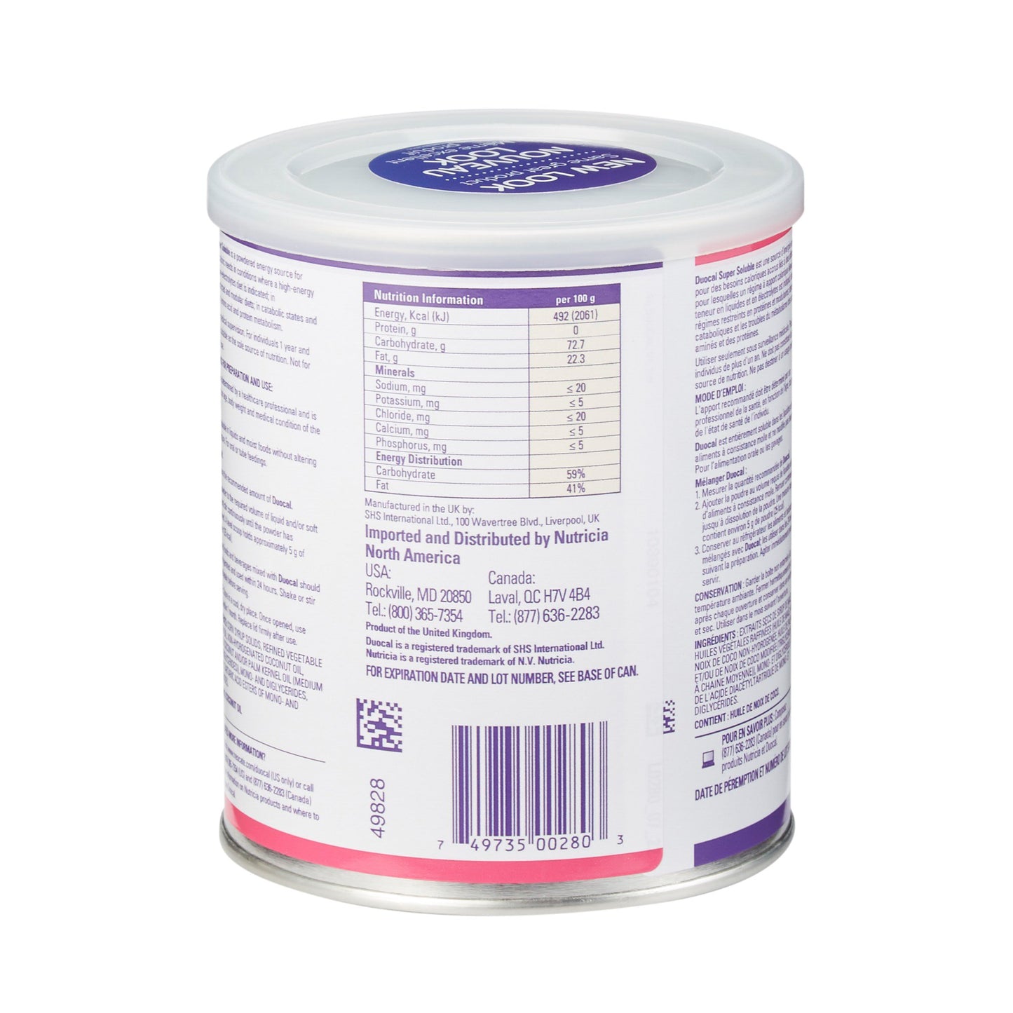 Duocal Unflavored Oral Supplement Powder 14 oz Can – High-Calorie Modular Nutrition