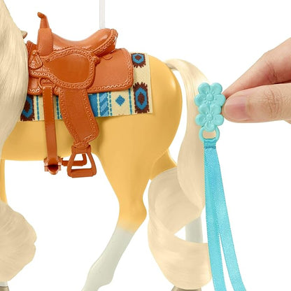 Mattel Spirit Untamed Miradero Festival Styling Chica Linda Horse – 8-Inch Hair Play Toy for Kids 3+