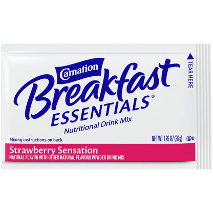 Carnation Breakfast Essentials Oral Supplement Powder Strawberry Sensation 1.26 oz Packet
