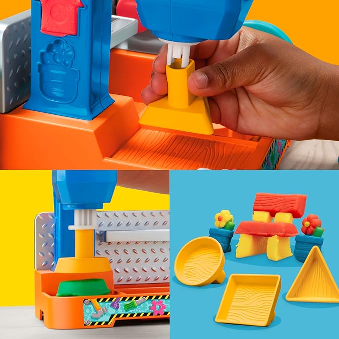 Play-Doh Stamp & Saw Tool Bench – Preschool Construction Toy for Ages 3+