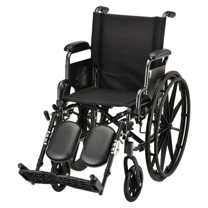 Hammertone Wheelchair - Lightweight With Flip Back Detachable Arms - Swing Away Footrest & Elevating Legrest