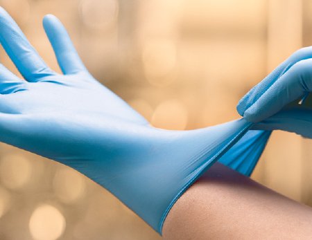 Surgical Glove ESTEEM Blue with Neu-Thera Sterile Polyisoprene Standard Cuff Length Smooth Blue Not Chemo Approved