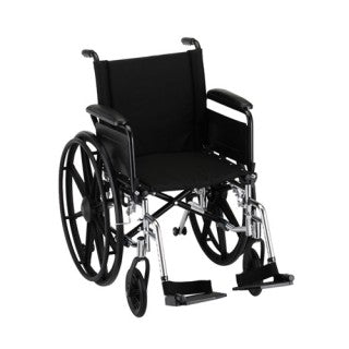 Hammertone Wheelchair - Lightweight With Flip Back Full Arms - Swing Away Footrest & Elevating Legrest