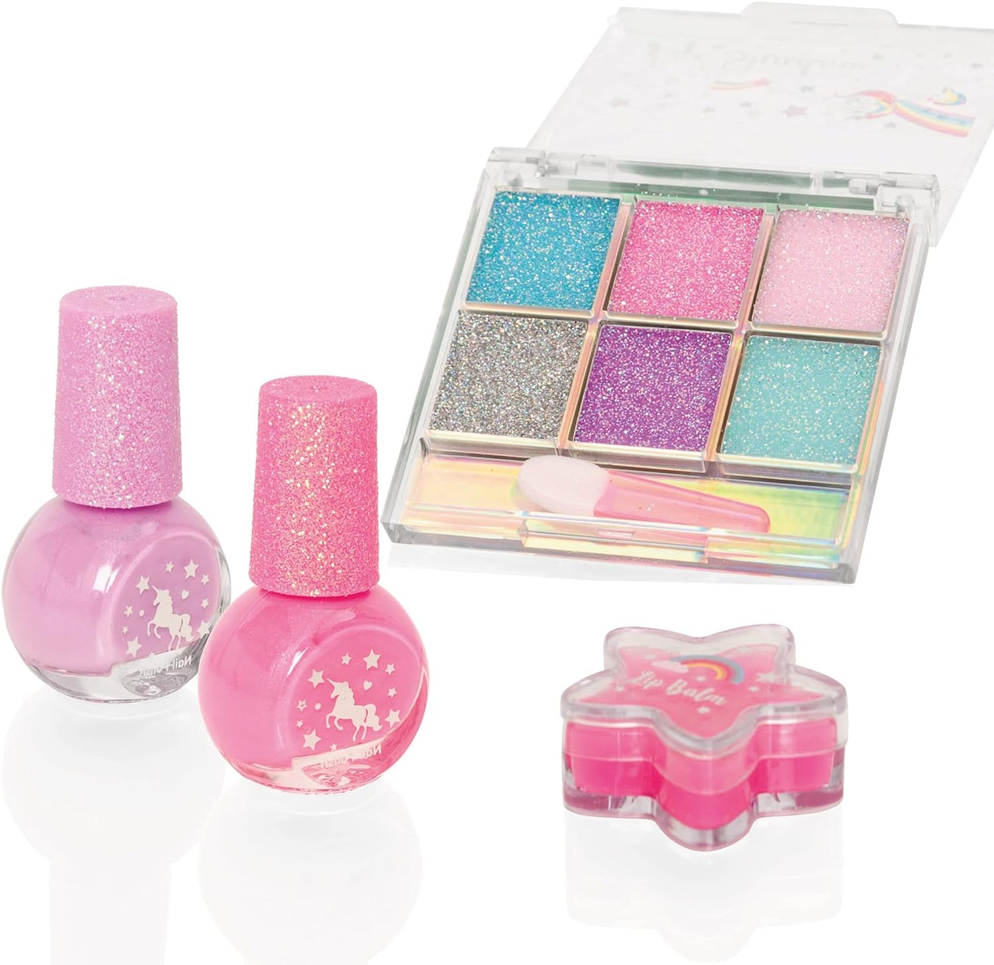 Simply Trend Unicorn Makeup Kit - Glamorous Cosmetic Set for Girls with Lip Gloss, Nail Polishes, and Glitter Essentials