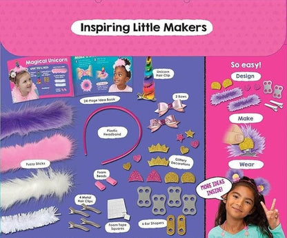 Klutz My Fun & Fuzzy Headband Salon Craft Kit – DIY Unicorn, Cat & Bear Ears for Kids
