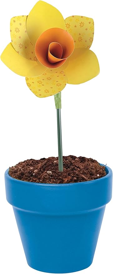 Klutz Fabulous Flowers Craft Kit – Create 20 Paper Flowers with Shaping Tool & Glitter