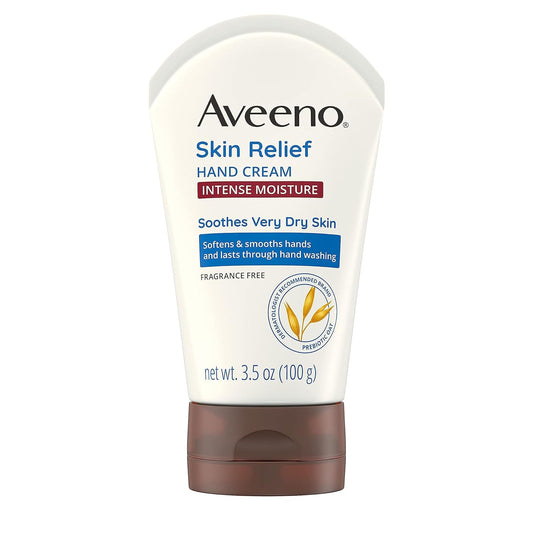 Hand Moisturizer Aveeno Intense Relief 3.5 oz. Tube Unscented Cream