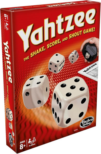 Hasbro Gaming Yahtzee Dice Game – Fast-Paced Family Strategy Game, Ages 8+, 2+ Players