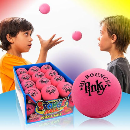 JA-RU Hi-Bounce Pinky Ball 2-Inch Rubber Bouncy Ball for Kids – Stress Relief & Massage Ball, Party Favor