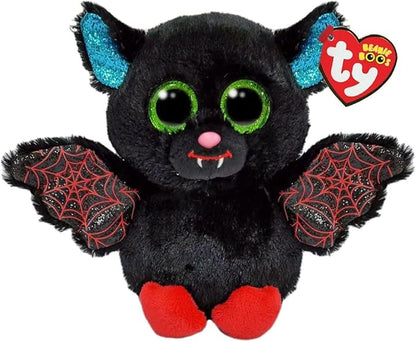 TY Beanie Boo Ophelia Black Bat Plush Toy 6 Inch – Small Halloween Stuffed Animal