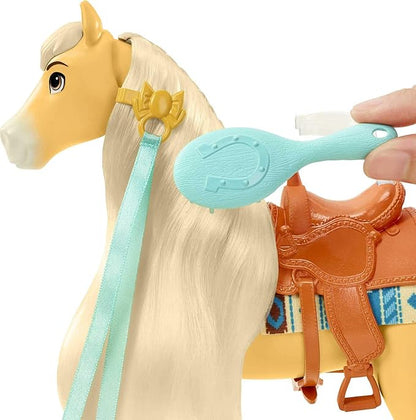 Mattel Spirit Untamed Miradero Festival Styling Chica Linda Horse – 8-Inch Hair Play Toy for Kids 3+