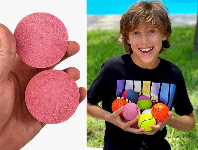 JA-RU Hi-Bounce Pinky Ball 2-Inch Rubber Bouncy Ball for Kids – Stress Relief & Massage Ball, Party Favor