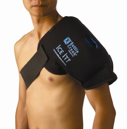 Cold Pack with Wrap Ice It! MaxCOMFORT System Shoulder 13 X 16 Inch Fabric / Foam / Vinyl / Gel Reusable