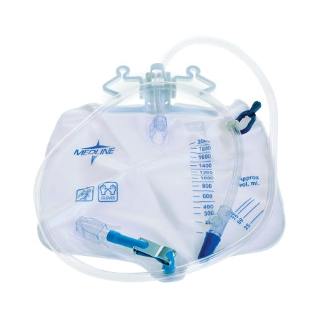 Urinary Drain Bag Medline® Anti-Reflux Tower Sterile Fluid Path 2000 mL