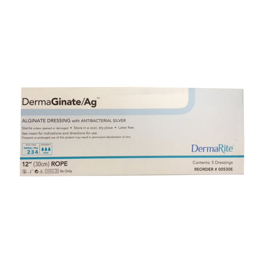 DermaGinate/Ag Silver Alginate Rope Dressing 12 Inch Sterile