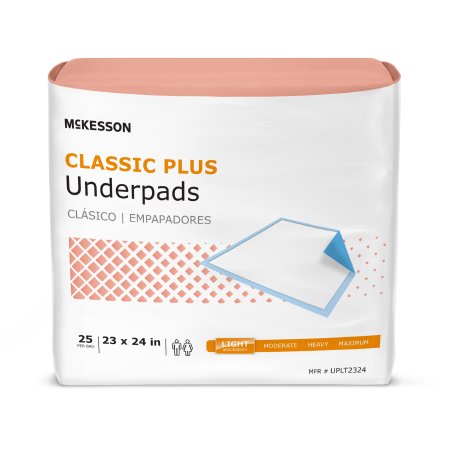 Underpad McKesson Classic Plus Fluff / Polymer Light Absorbency