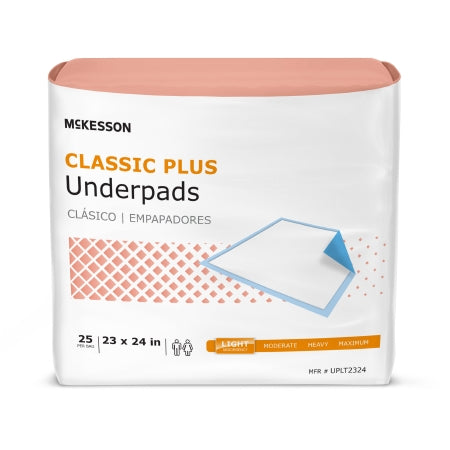 Underpad McKesson Classic Plus Fluff / Polymer Light Absorbency