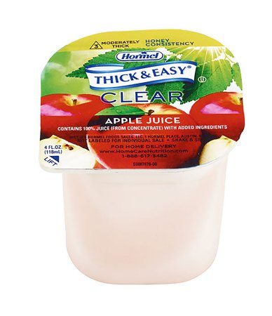 Thickened Beverage Thick & Easy 4 oz. Portion Cup Apple Flavor Liquid IDDSI Level 2/3