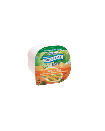 Thick & Easy Orange Juice Thickened Beverage 4 oz Portion Cup IDDSI Level 2 Mildly Thick